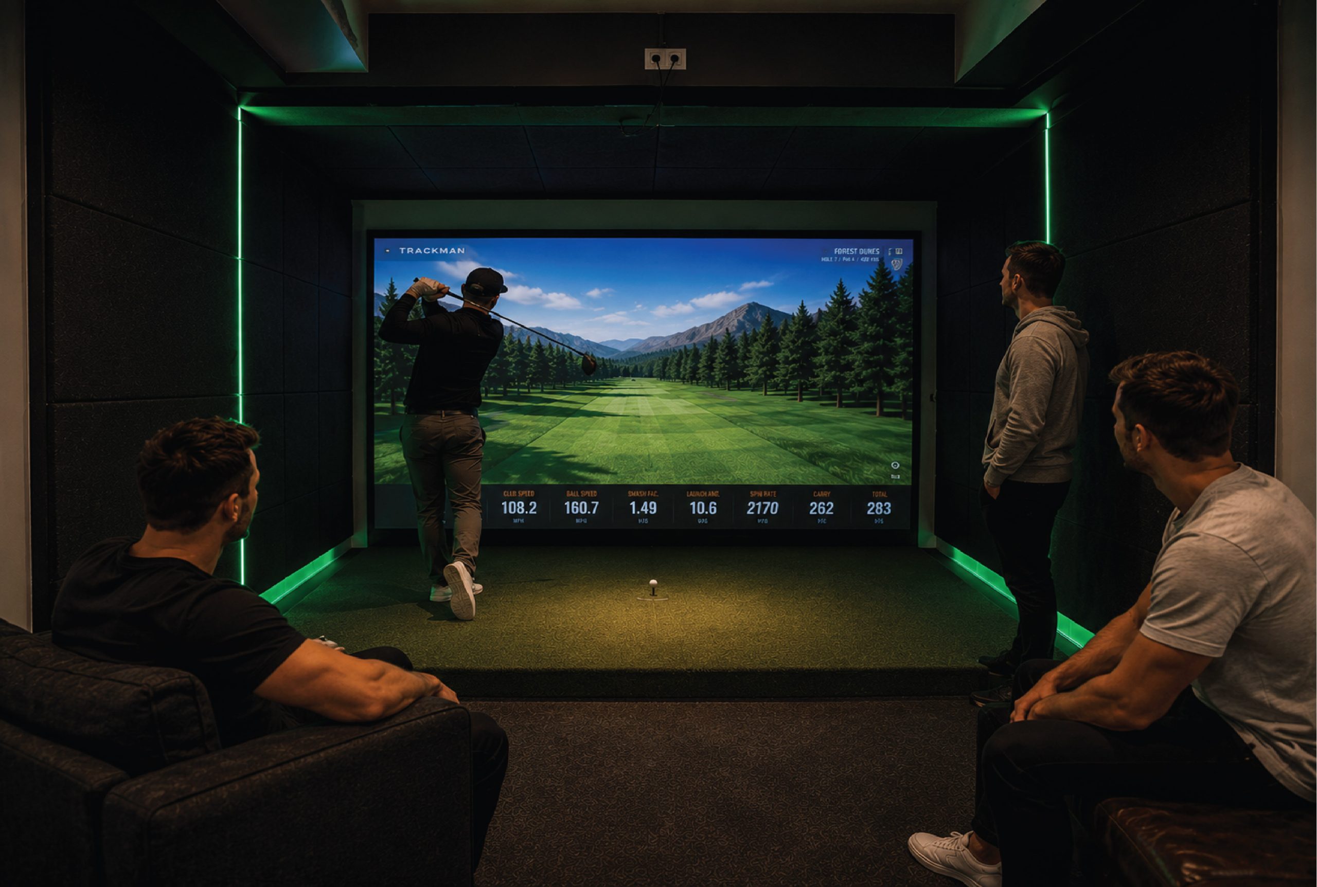 HOME playnig golf at 19th hole golf lounge